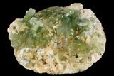 Green Apophyllite Crystals on Heulandite - India #169022-1
